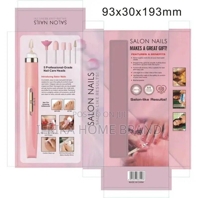 Electric Nail Grinder Polishing Machine With Light Portable
