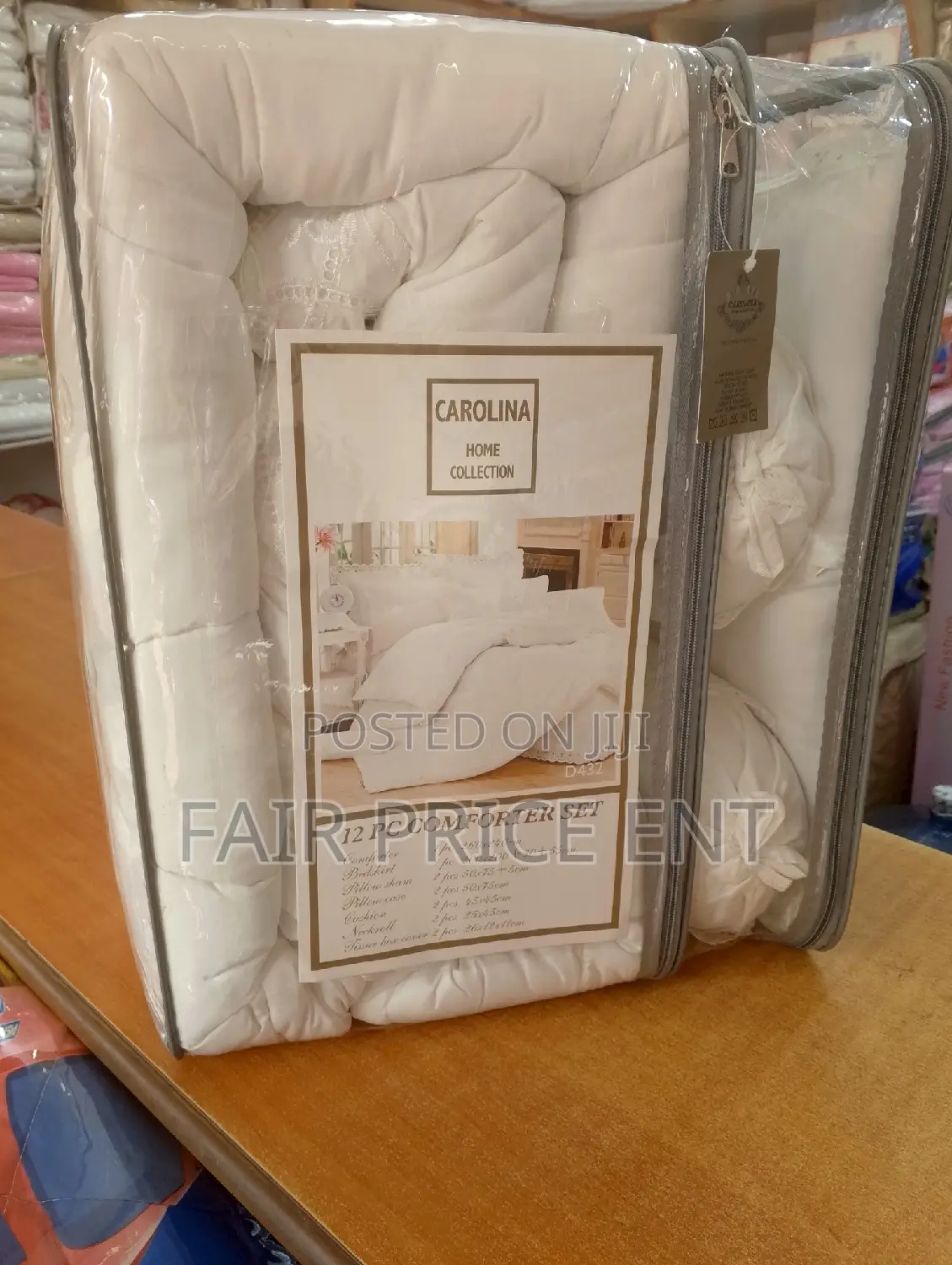 Duvetcover Set.U.S.A. Carolina Home Collection.12pcs( White)