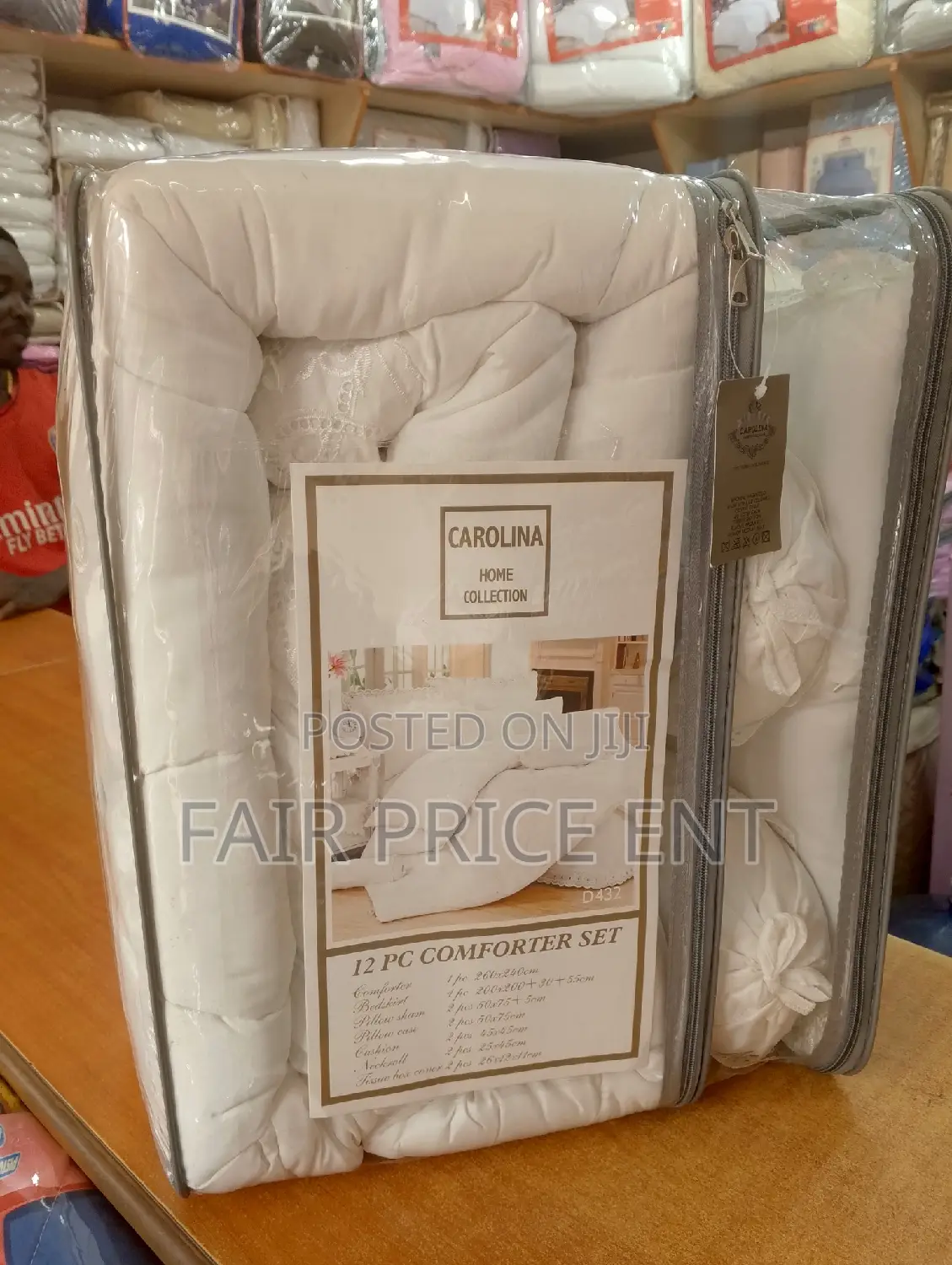 Duvetcover Set.U.S.A. Carolina Home Collection.12pcs( White)