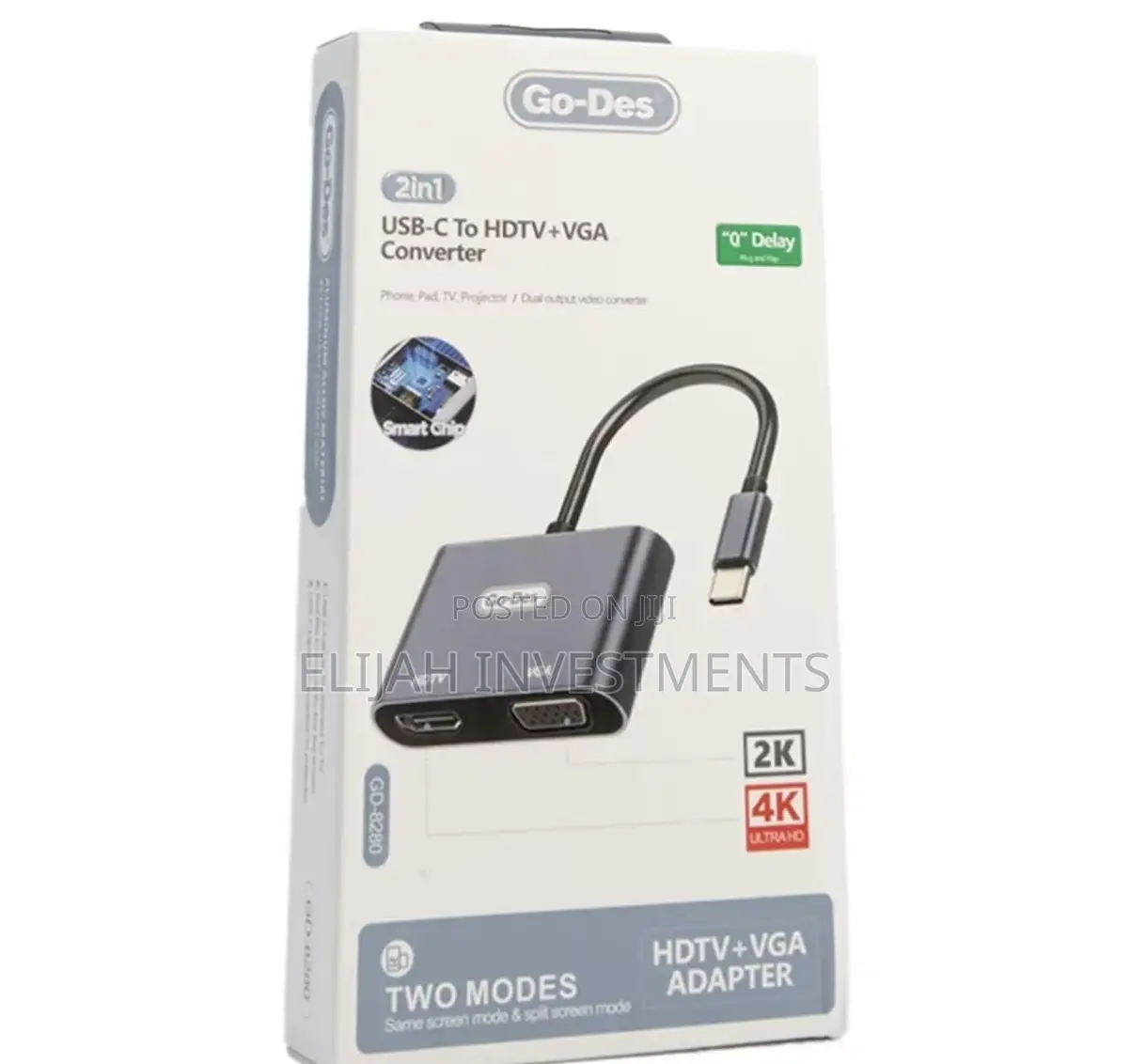 2in1 USB C to HD TV Plus VGA Converter
