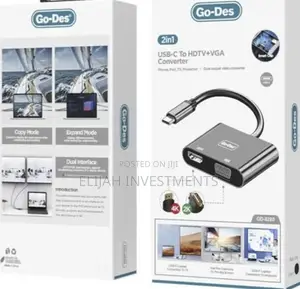 2in1 USB C to HD TV Plus VGA Converter