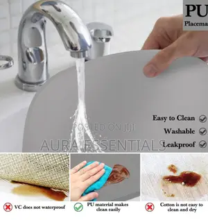 Set Of 6 Faux Leather Placemats
