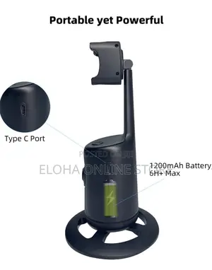Rechargeable Auto Face Phone Holder Tripod