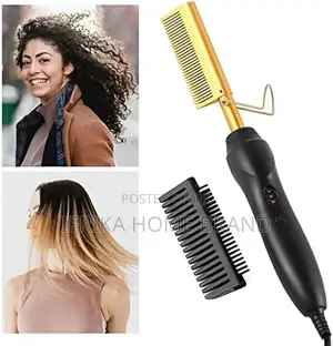 Hair Hot Comb Straightener Flat Irons Straightening Brush