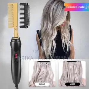 Hair Hot Comb Straightener Flat Irons Straightening Brush