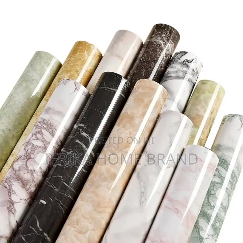 Marble Vinyl Film Self Adhesive Wallpaper Bathroom Kitchen