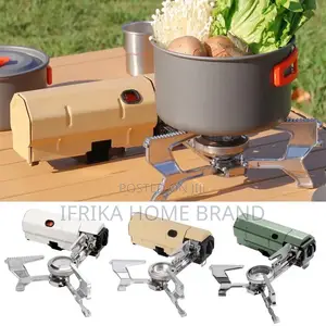 Camping Gas Stove Flame Adjustable Wind-Proof Portable