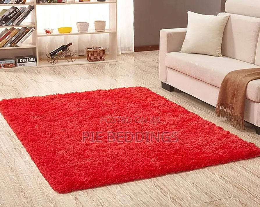 New Red Fluffy Carpet
