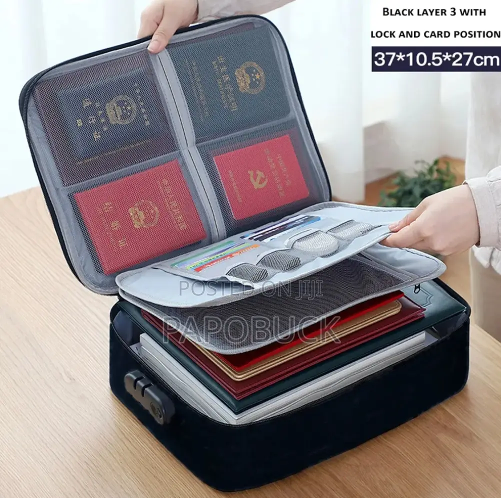 Fireproof Document Organizer Bag