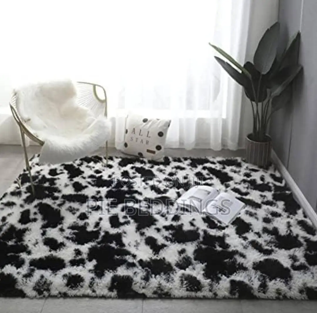 Black and White Fluffy Carpets