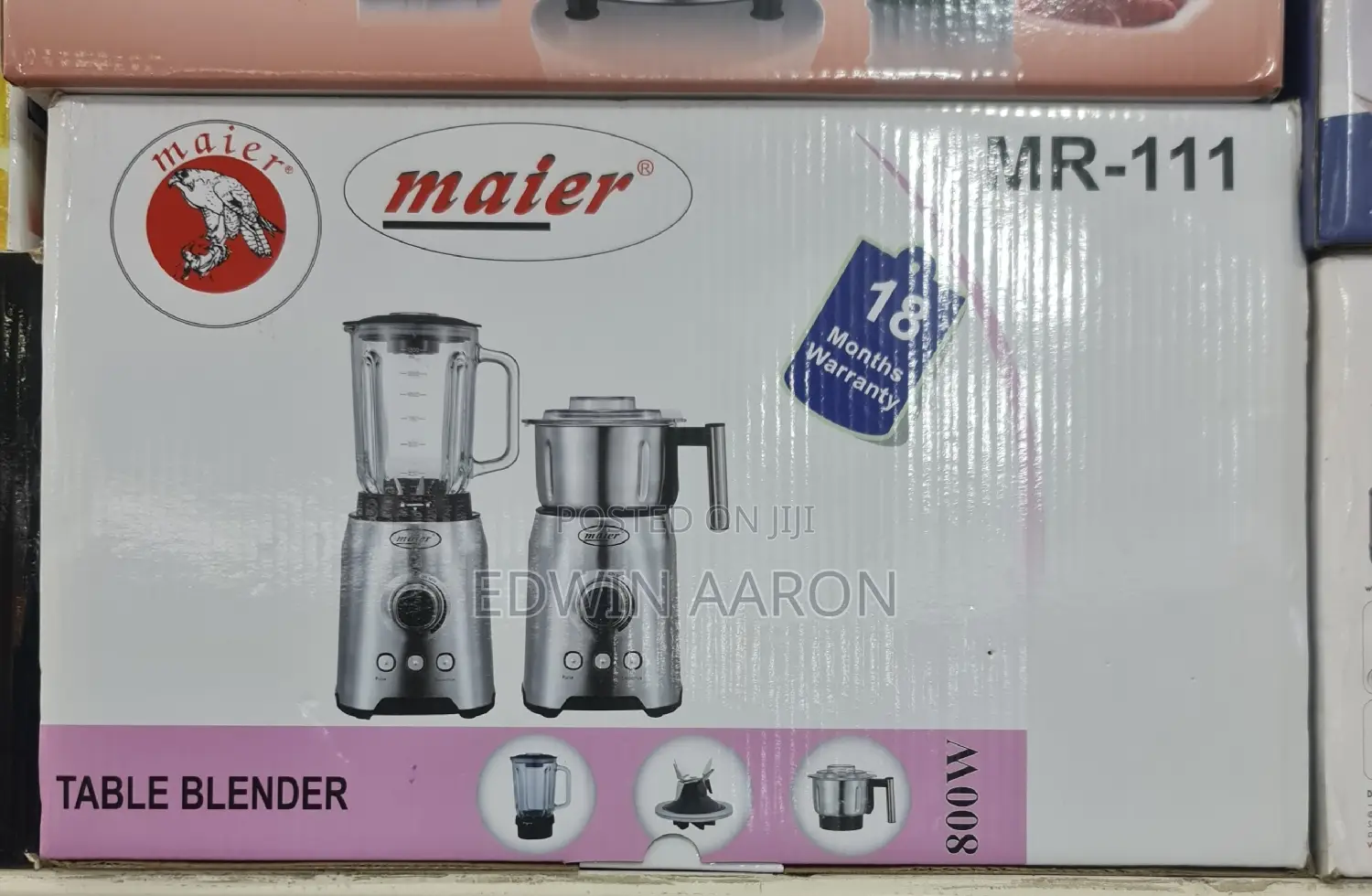 Maier 2 in 1 Glass Blender