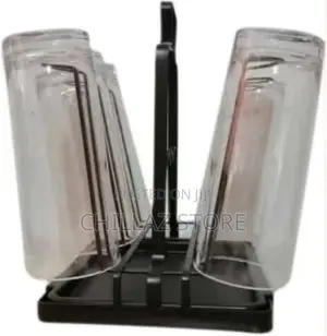 Square 6 Glasses, Cups Holder Stand Storage Organizer