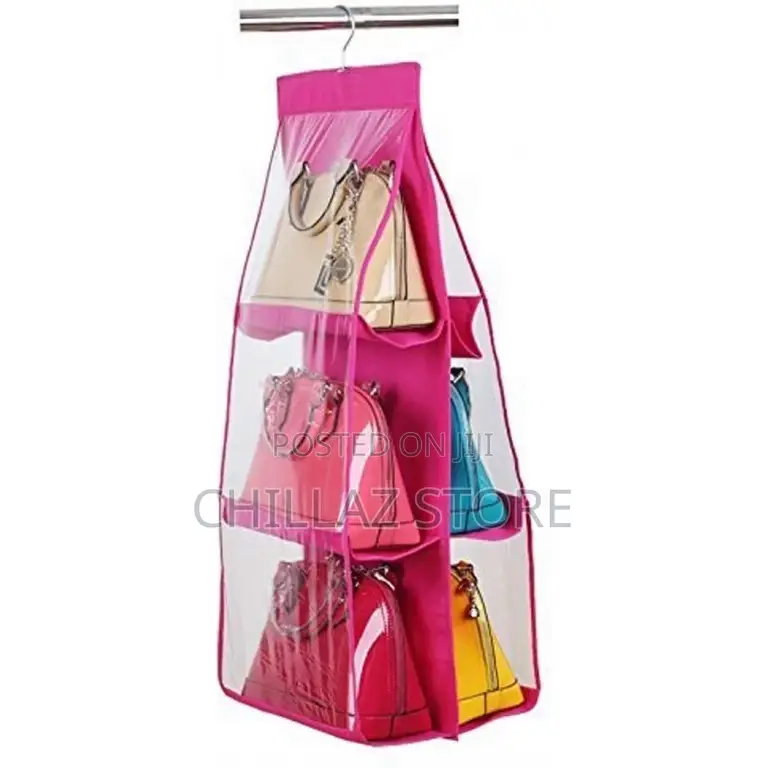 6 Pocket Handbag Storage Hanging Purse Organizer –