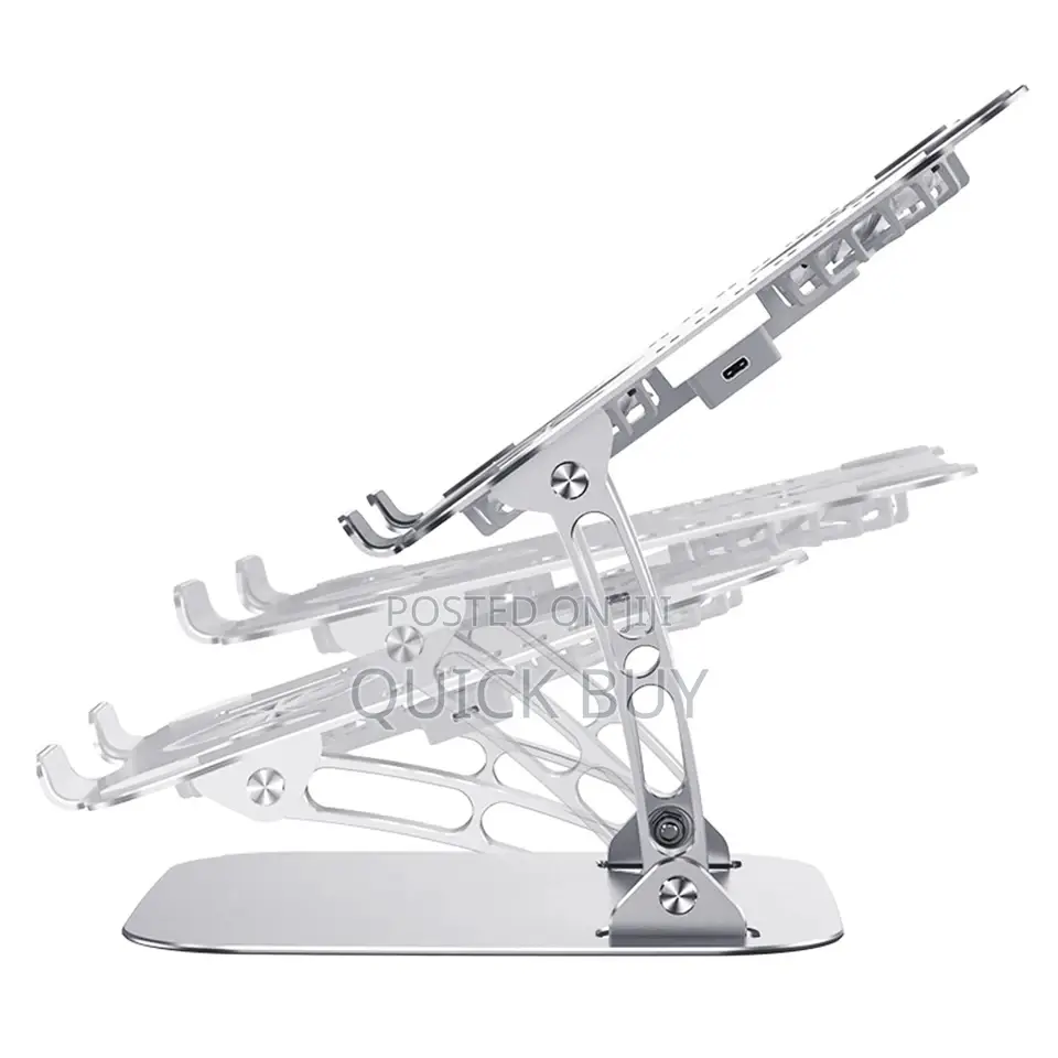 Adjustable Aluminium Laptop Stand With Cooling Fan