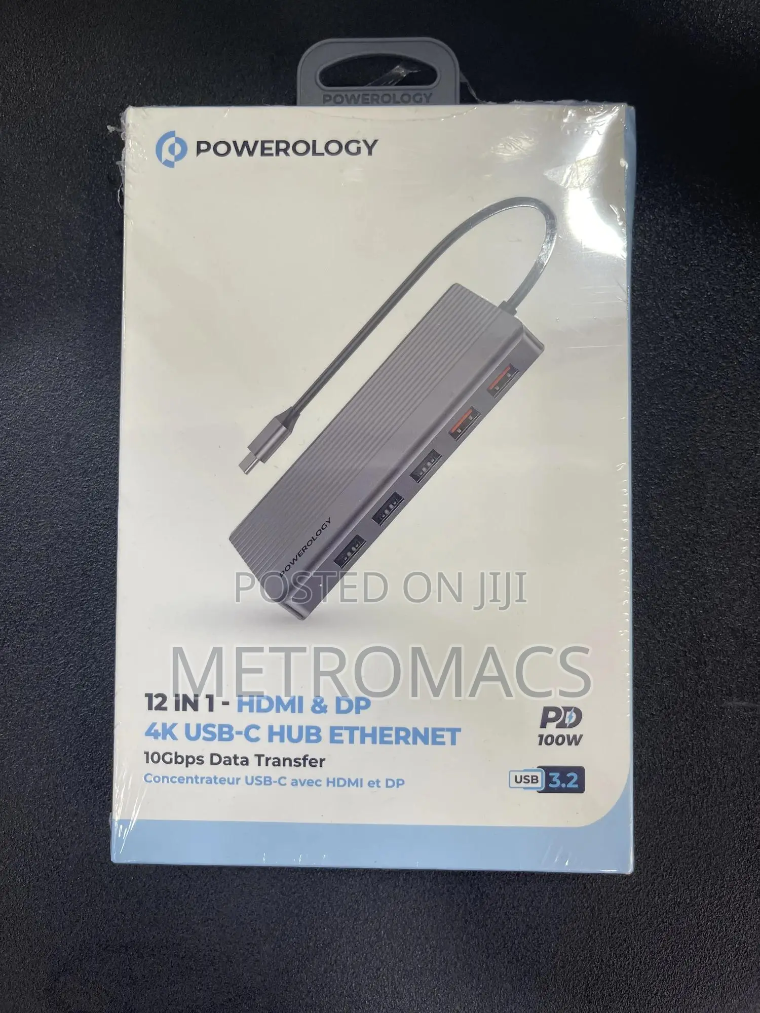 Powerology 12-in-1 HDMI-DP USB-C Hub