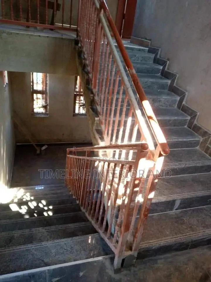 Black Local Granite for Stairs.