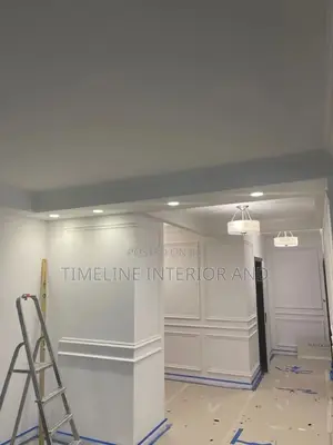 Gypsum Bulkhead and Moldings.