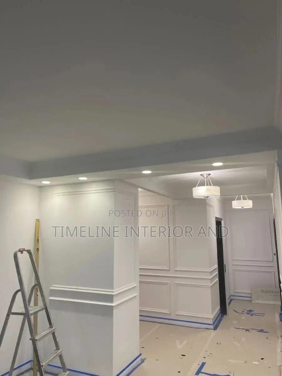 Gypsum Bulkhead and Moldings.