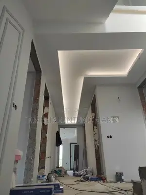 Gypsum Bulkhead and Moldings.