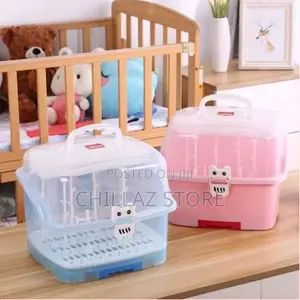 2pc Plastic Children’S Stackable Toy Storage Boxes Organizer