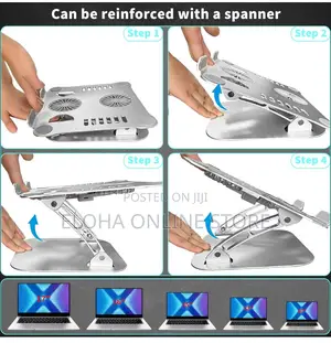 Adjustable Laptop Stand With Two Fan
