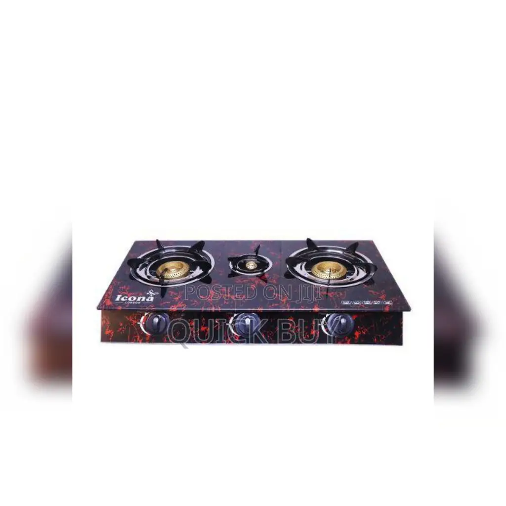 Icona 3 Burner Glass Gas Stove