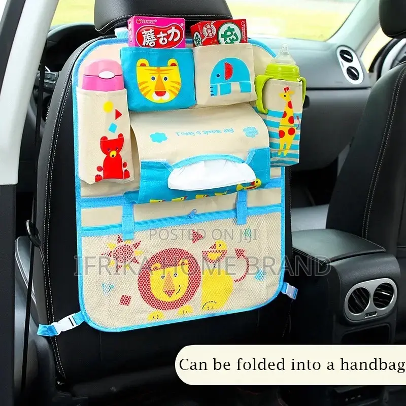 Universal Car Seat Back Organizer Multi-Pocket Cartoon