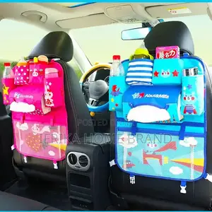 Universal Car Seat Back Organizer Multi-Pocket Cartoon