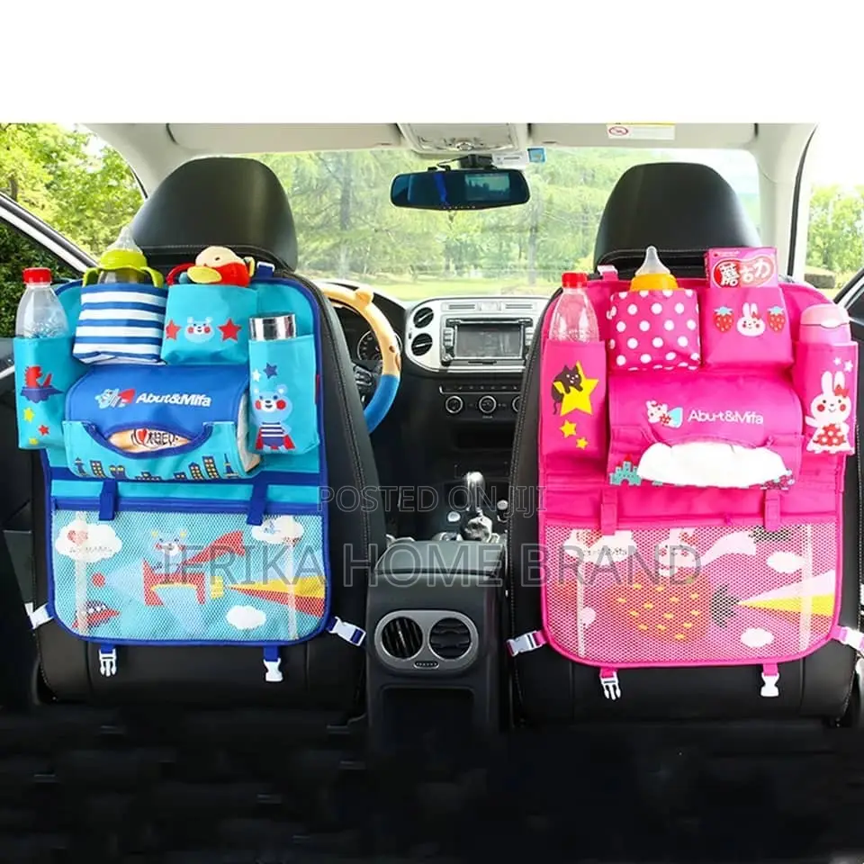 Universal Car Seat Back Organizer Multi-Pocket Cartoon