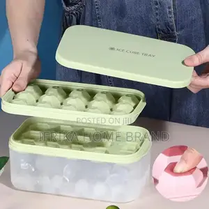 Ice Box 1 Set Ice Cube Tray With Lid Transparent Box