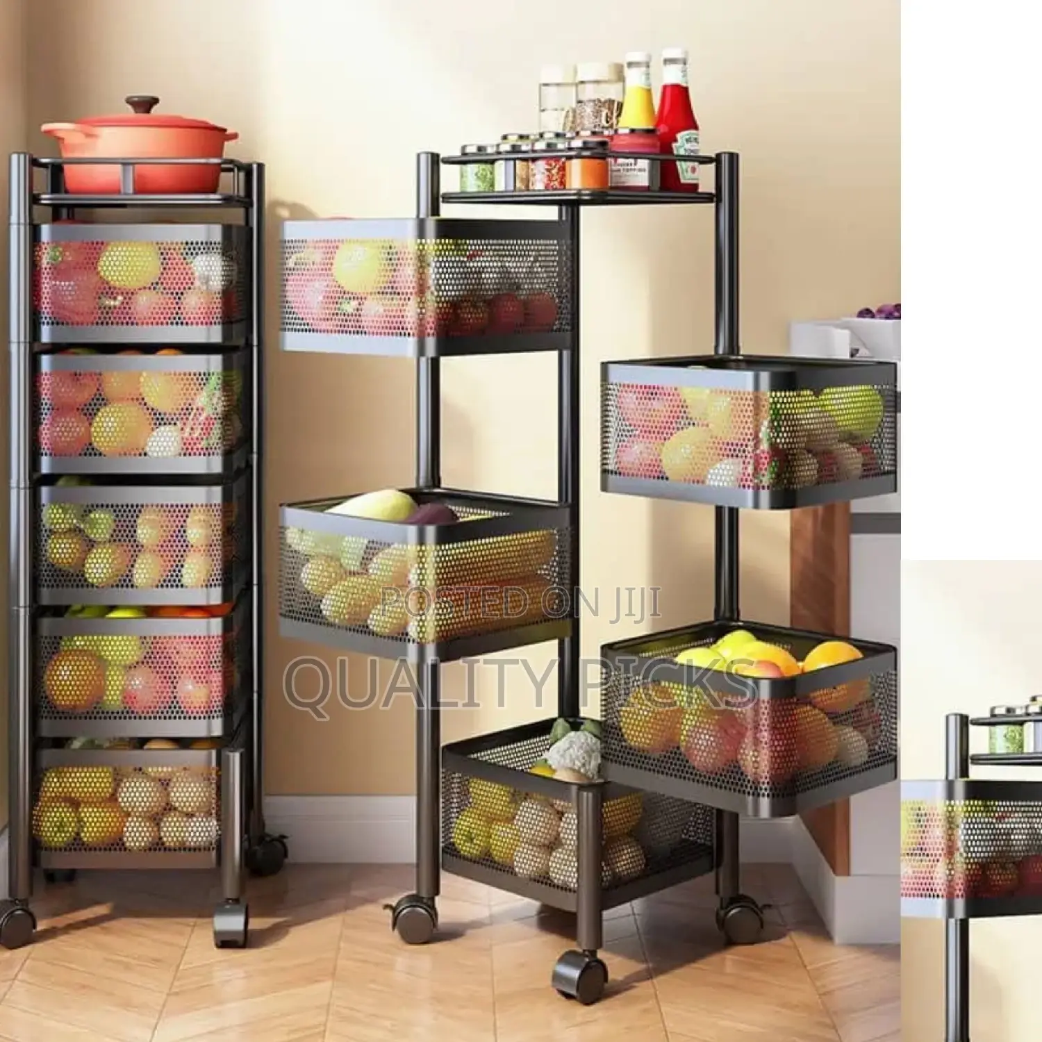 Metallic Rotating Vegetable Rack