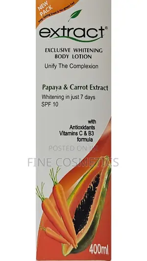 Extract Exclusiv Whitening Lotion 2in1 Papaya and Carrot Oil