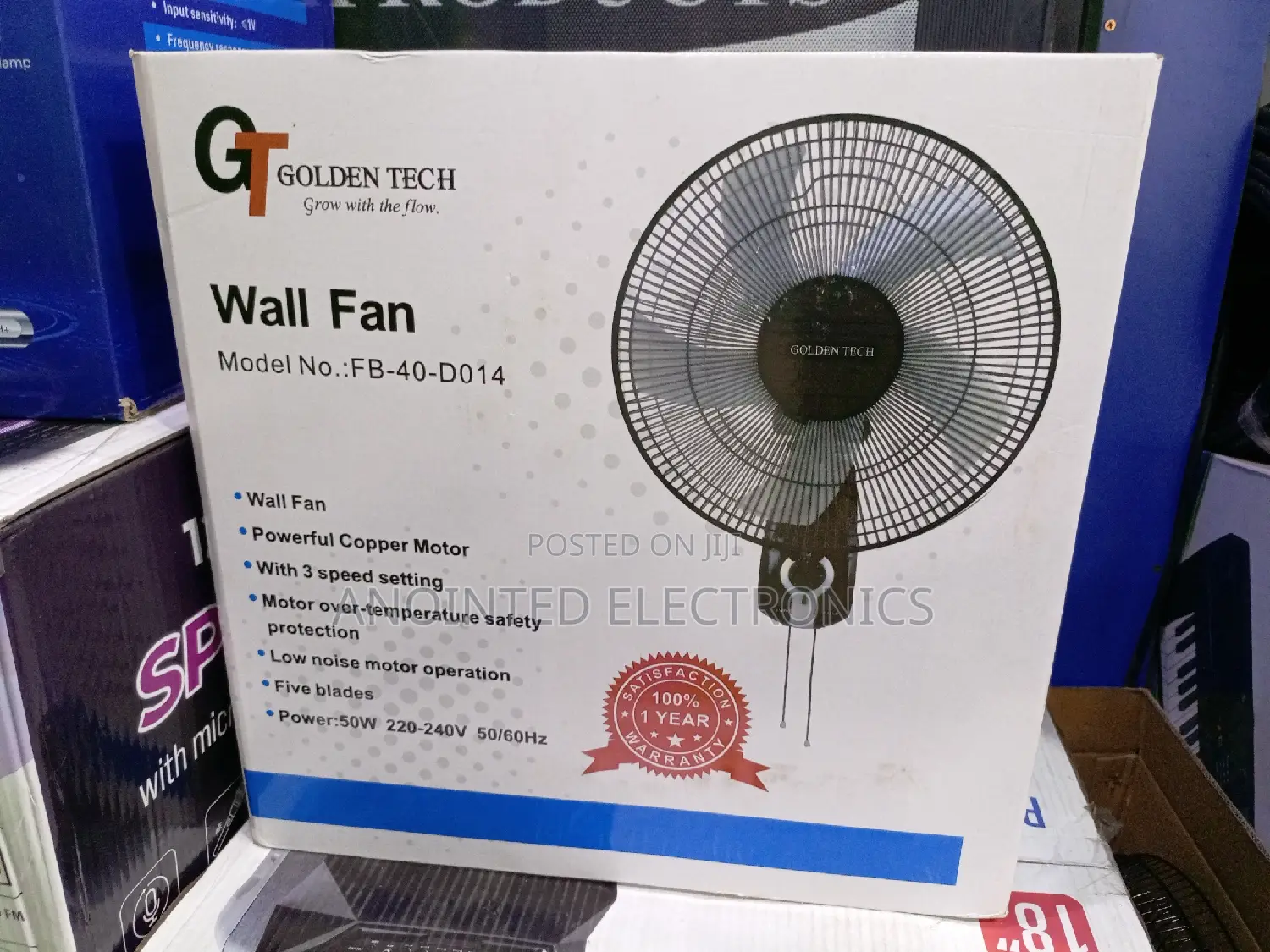 Golden Tech Wall Fans Black