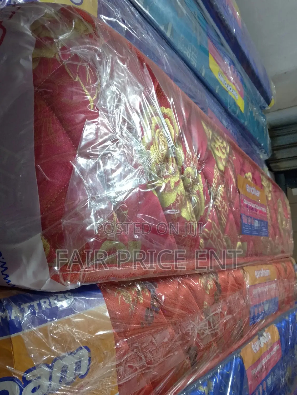 Eurofoam Quilted Density Mattress.5*6*12inches.( Red)