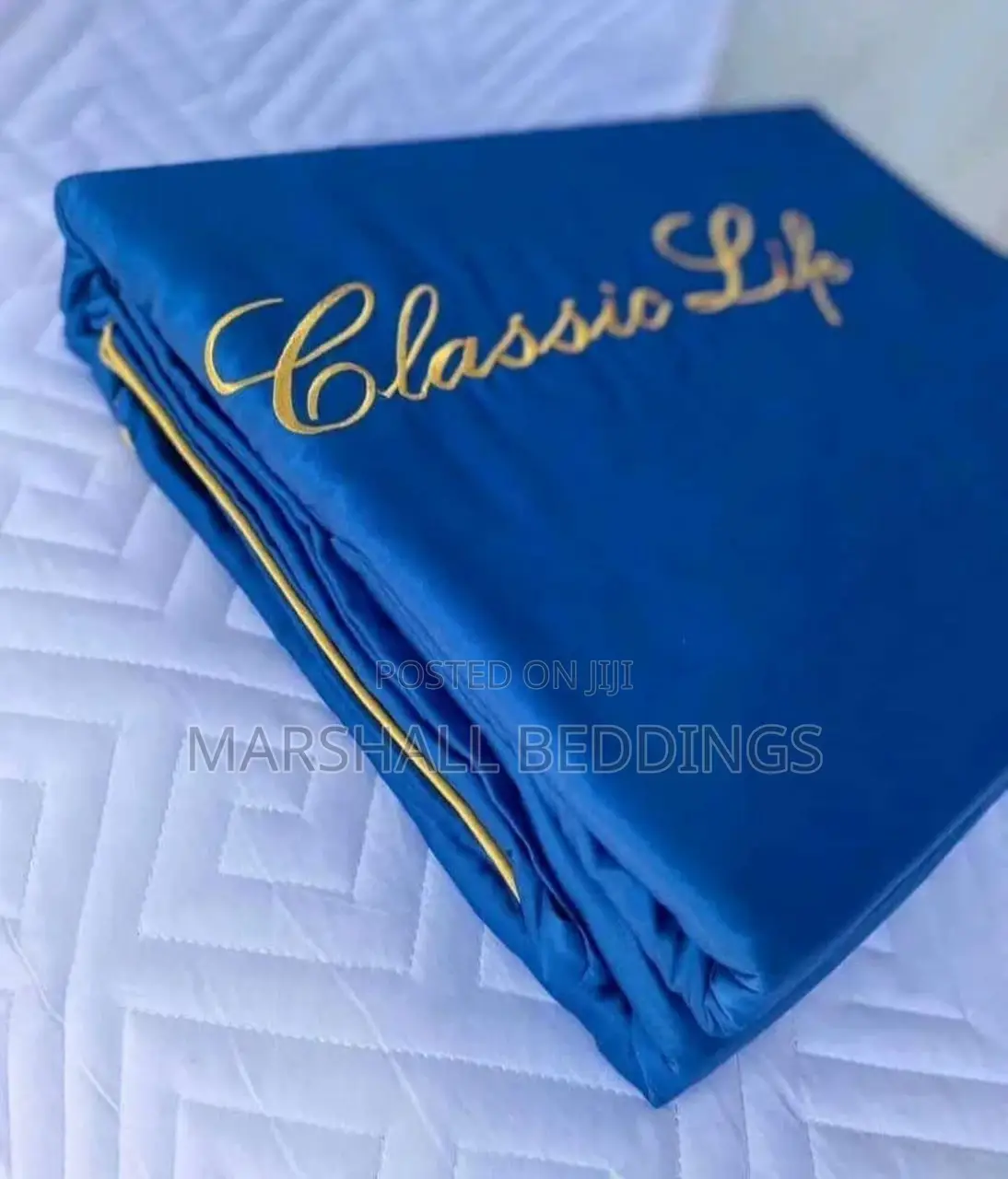 Blue Silk Duvet Bedsheets