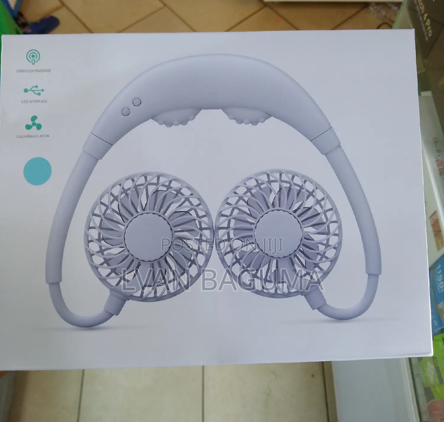 USB Rechargeable Neck Massage Fan
