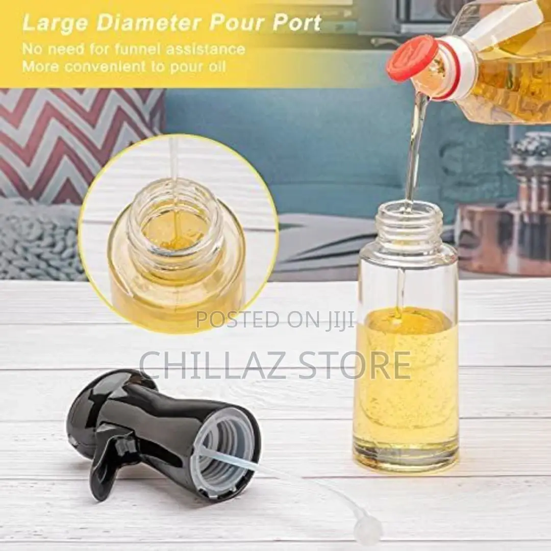 200ml Glass Cooking Vinegar Oil Sprayer Dispenser Bottle