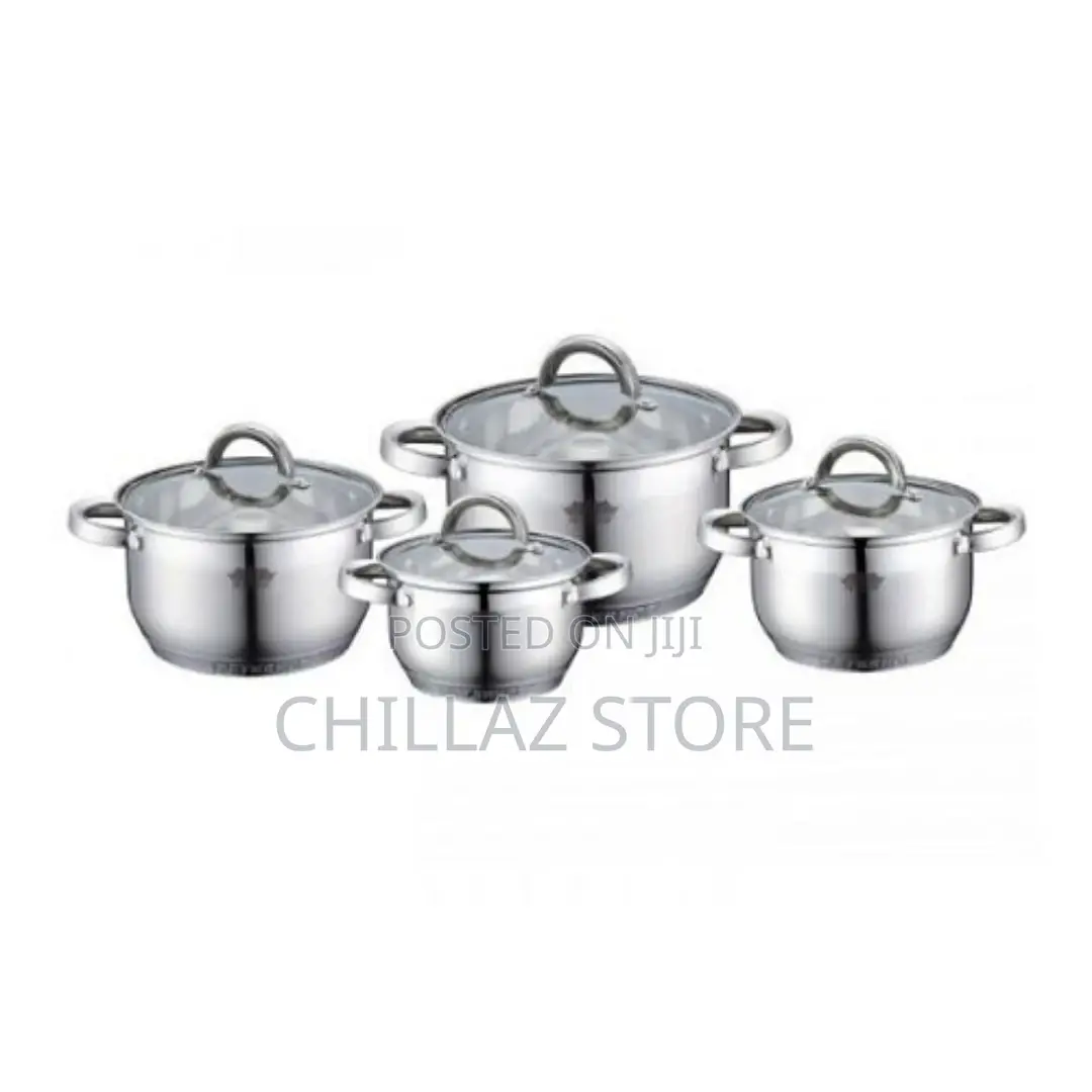 4 Piece Stainless Steel Saucepans/Cookware Pots
