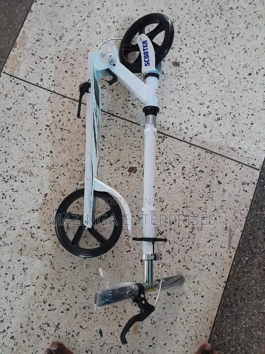 Adults Kids Foldable Height Adjustable Handbrake Scooter