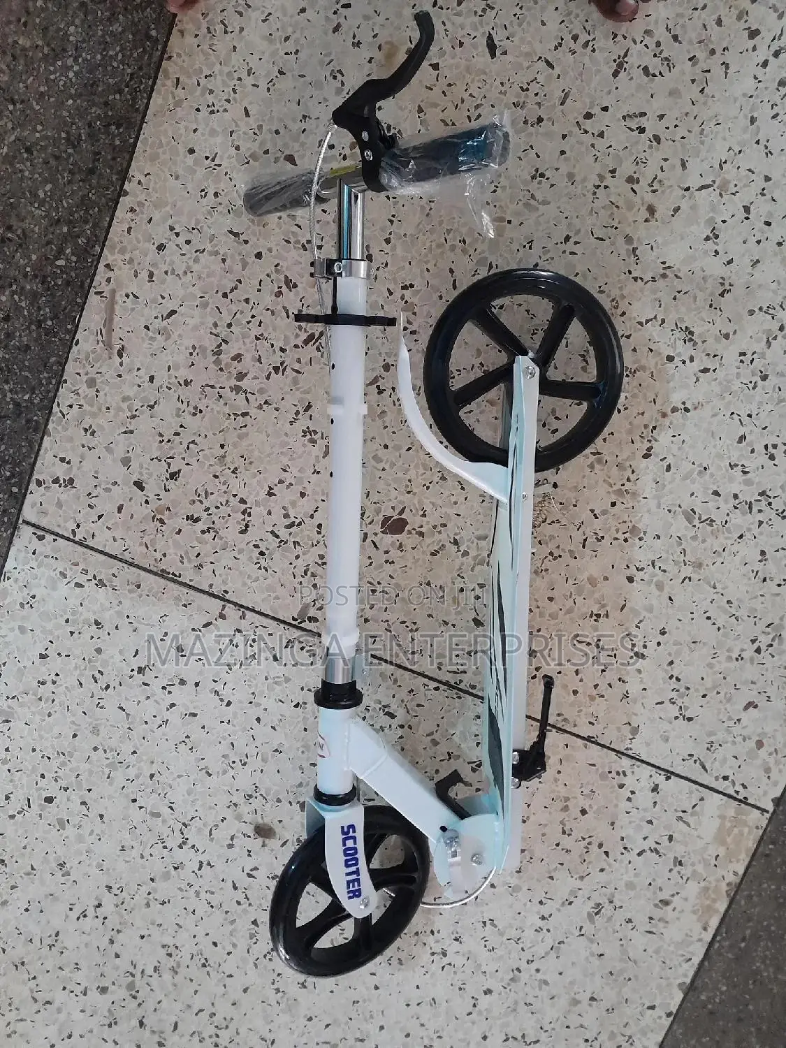 Adults Kids Foldable Height Adjustable Handbrake Scooter