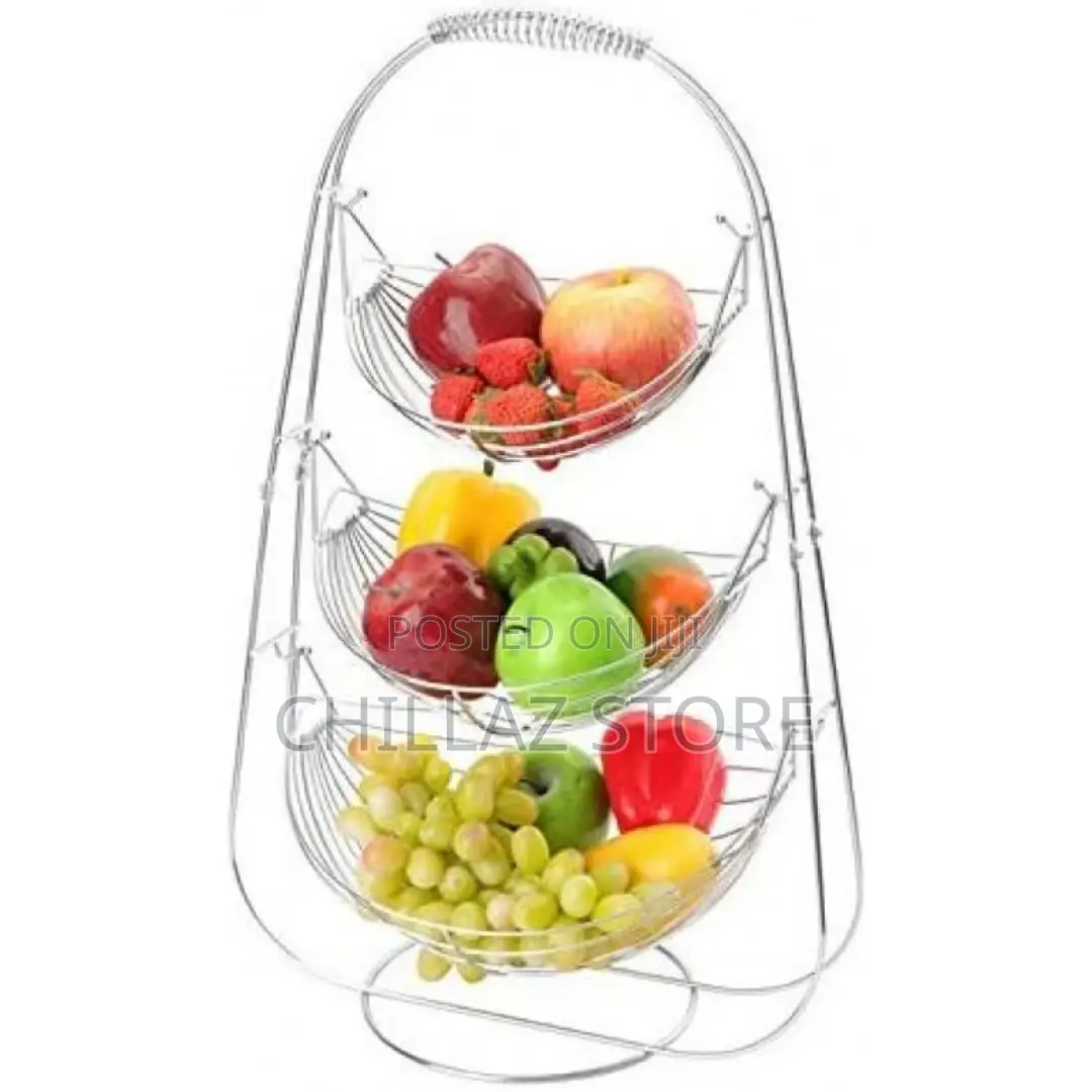 3 Tier Fruit Bowl Storage Basket Holder Organizer Rack