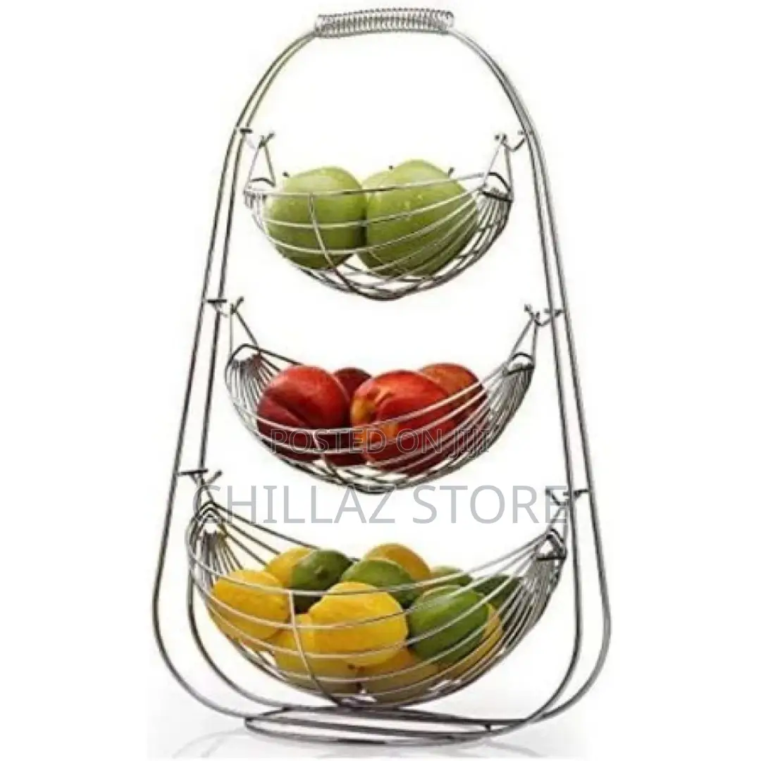 3 Tier Fruit Bowl Storage Basket Holder Organizer Rack