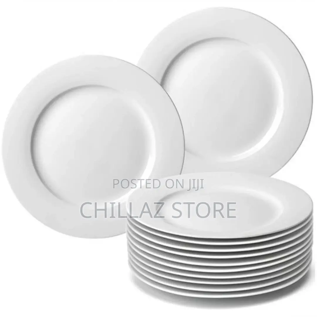 12-Piece Porcelain Salad, Dessert Dinner Serving Plates