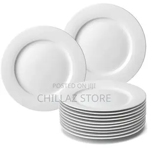 12-Piece Porcelain Salad, Dessert Dinner Serving Plates