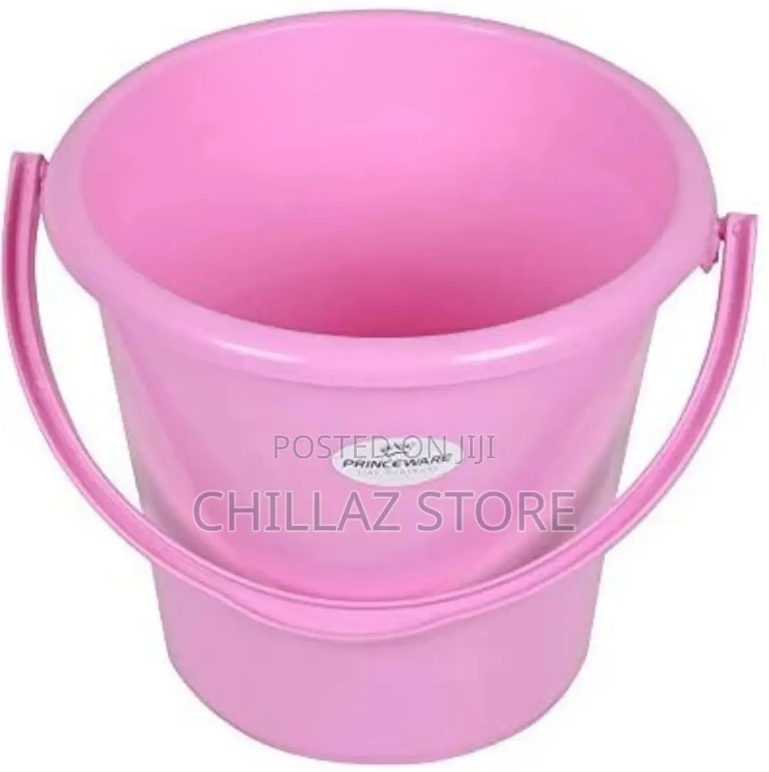 Round Plastic Bucket – Pink, 10ltr