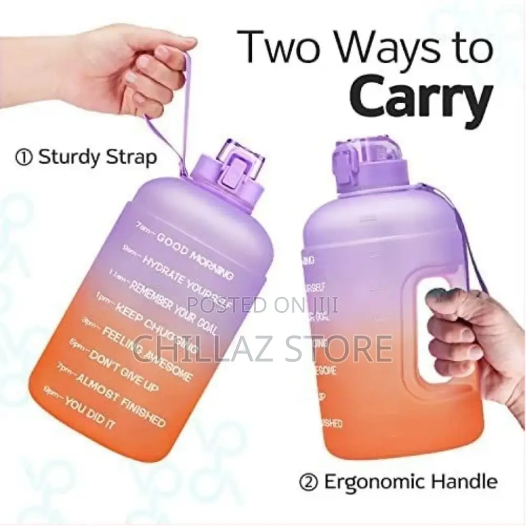 2.5L Time Marked Fitness Jug Outdoor Frosted Water Bottle