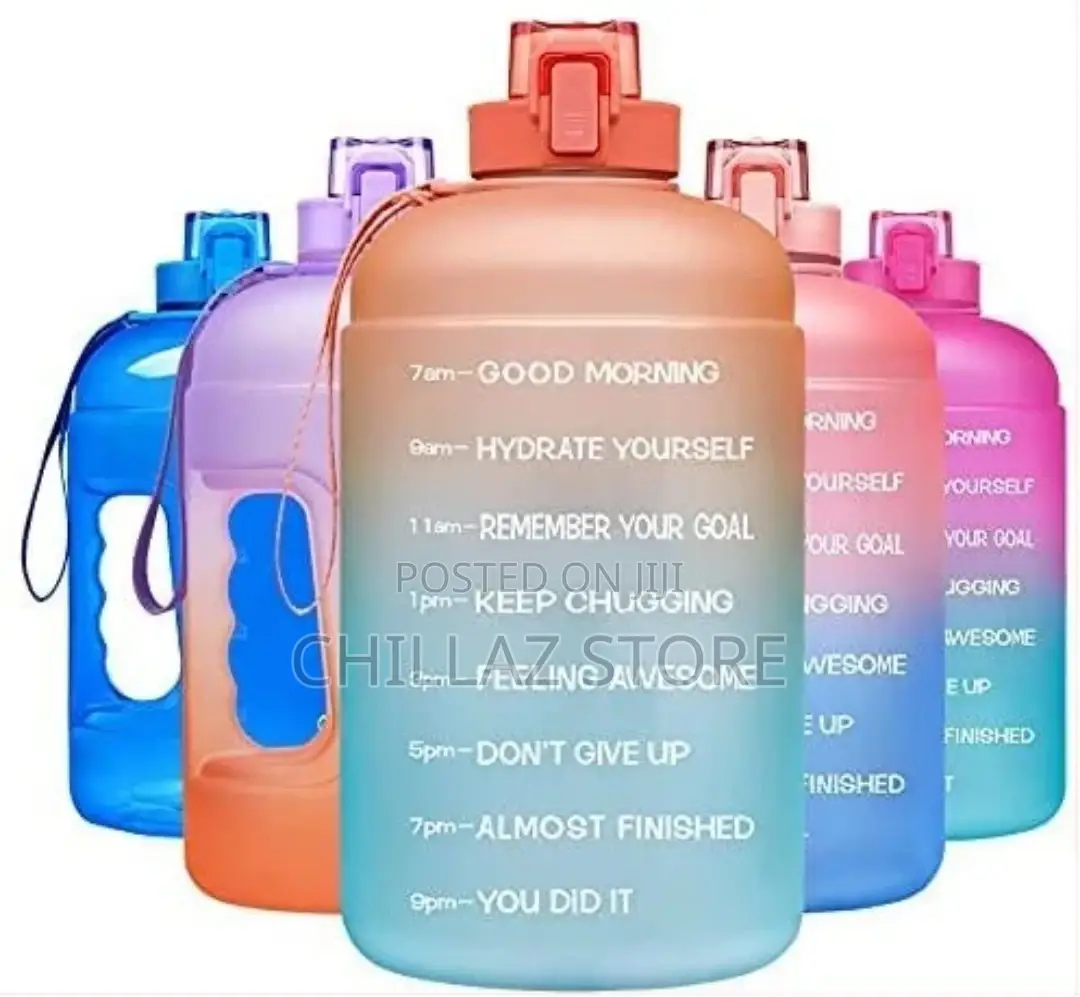 2.5L Time Marked Fitness Jug Outdoor Frosted Water Bottle