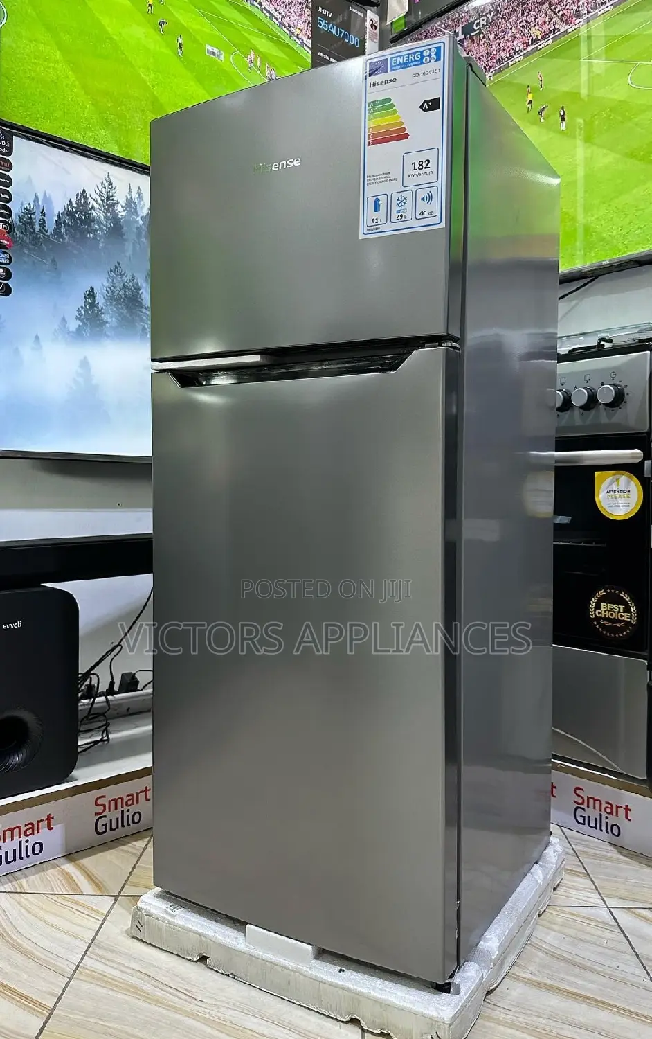 Hisense 160litres Double Door Refrigerator Gray