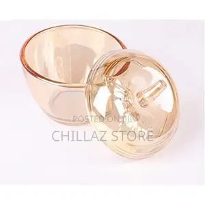 Solid Apple Sugar Glass Candy Jar Bowl Dish – Brown.