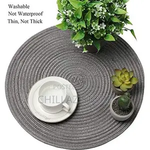 6 Round Decorative Placemats Table Mats-
